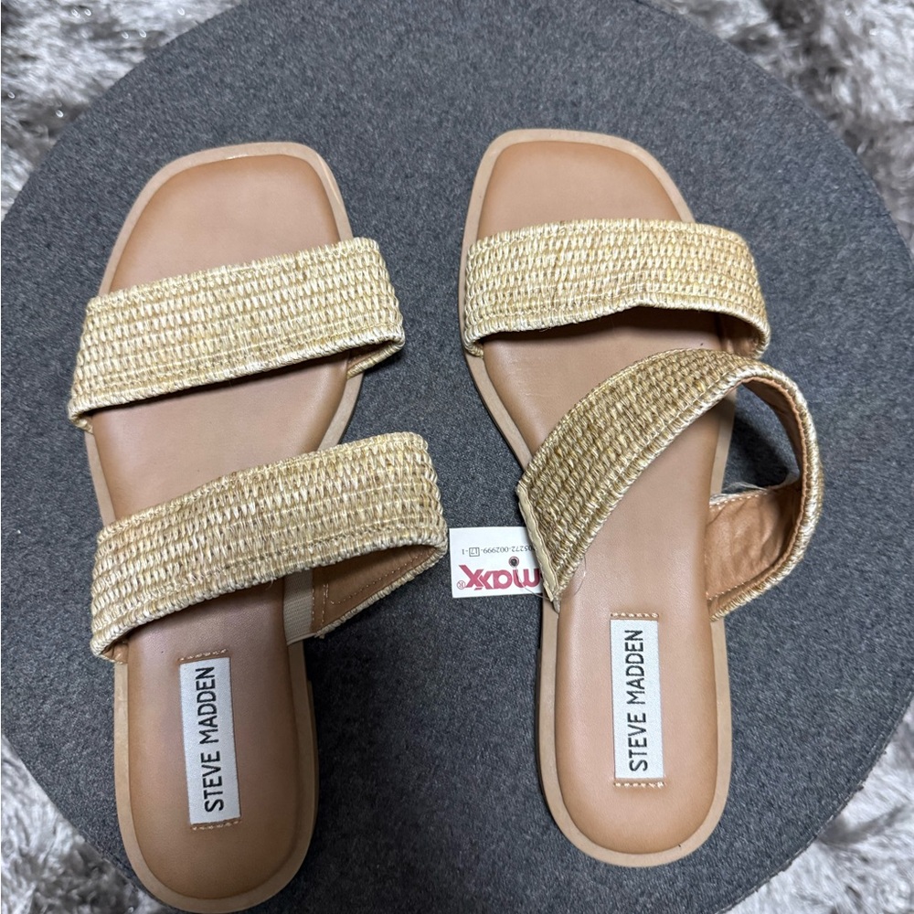 Steve Madden Gold Crystal Embellished Sandals